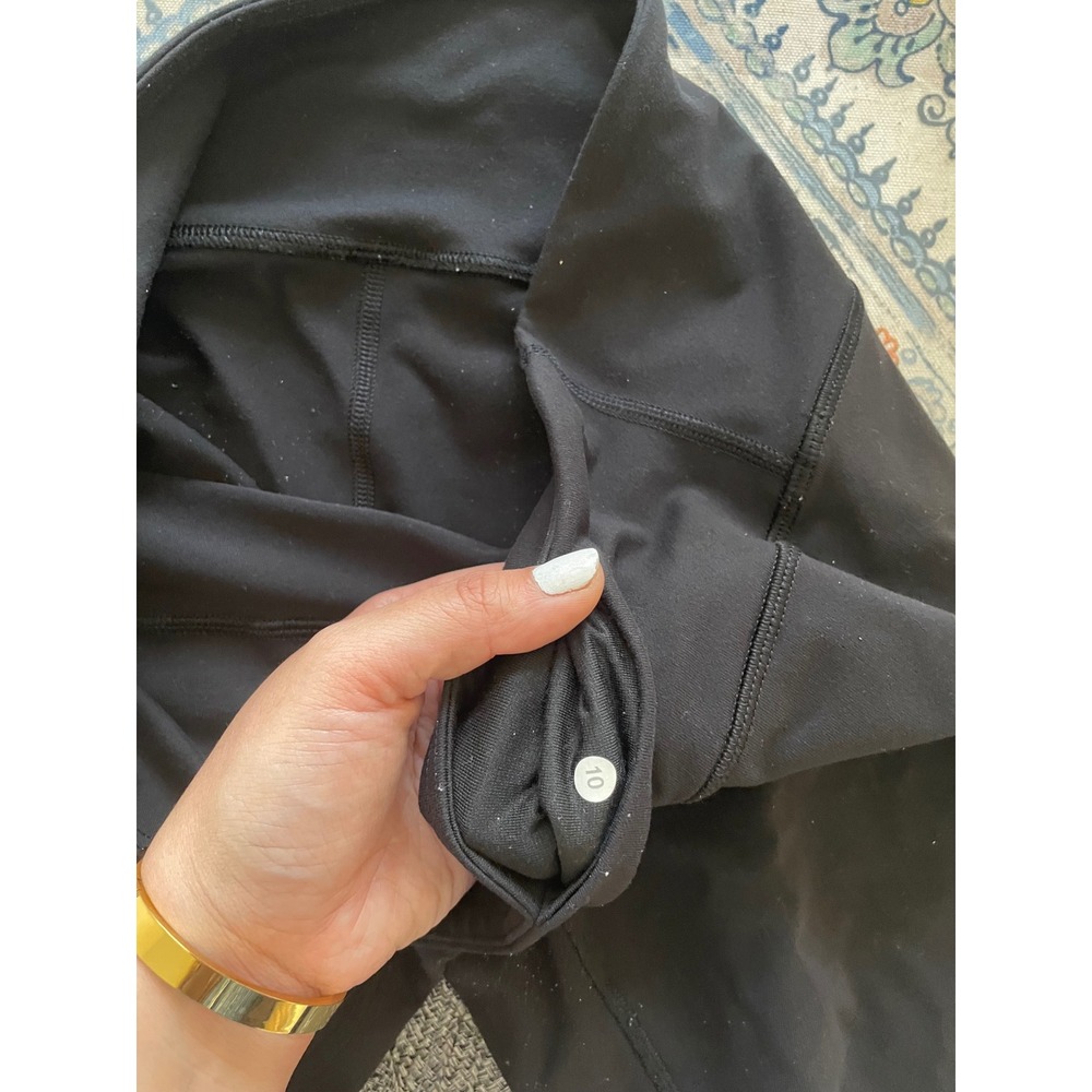 Lululemon Wunder Under High Rise Leggings Black Size 10 Yoga Pants Activewear - Picture 2 of 3